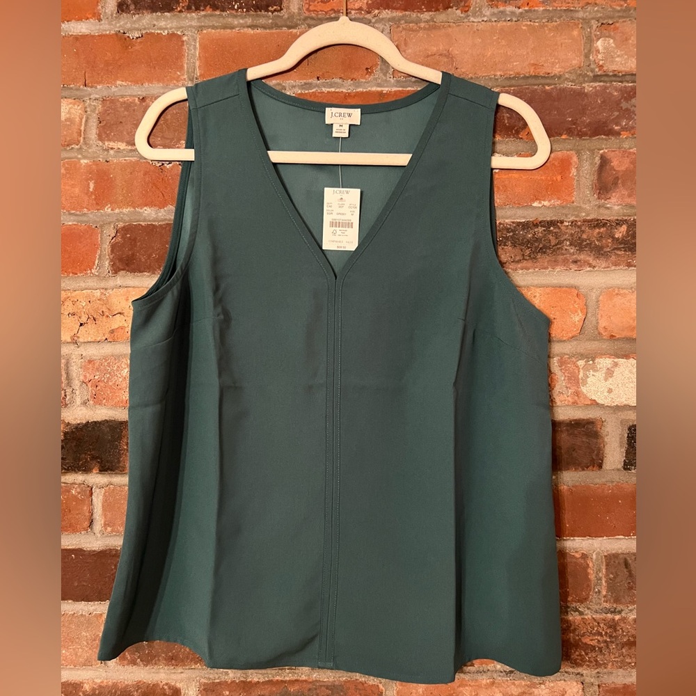 J. Crew Women's Green Sleeveless Top